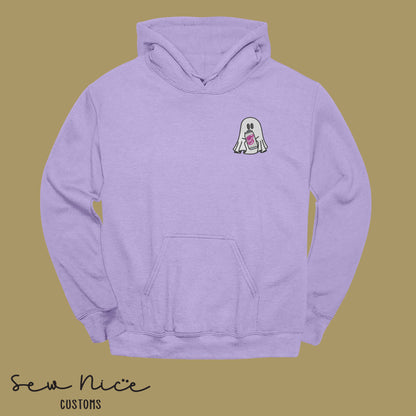 Embroidered Ghost with Drink - Unisex Hoodie