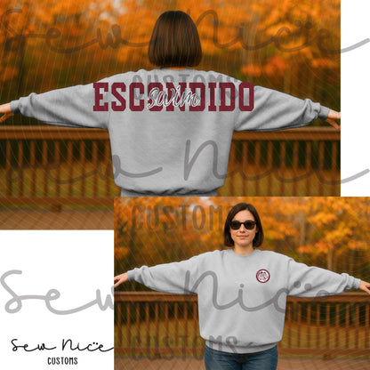 ESCONDIDO -Swim Design -Unisex Adult/Youth Crewneck Sweatshirt