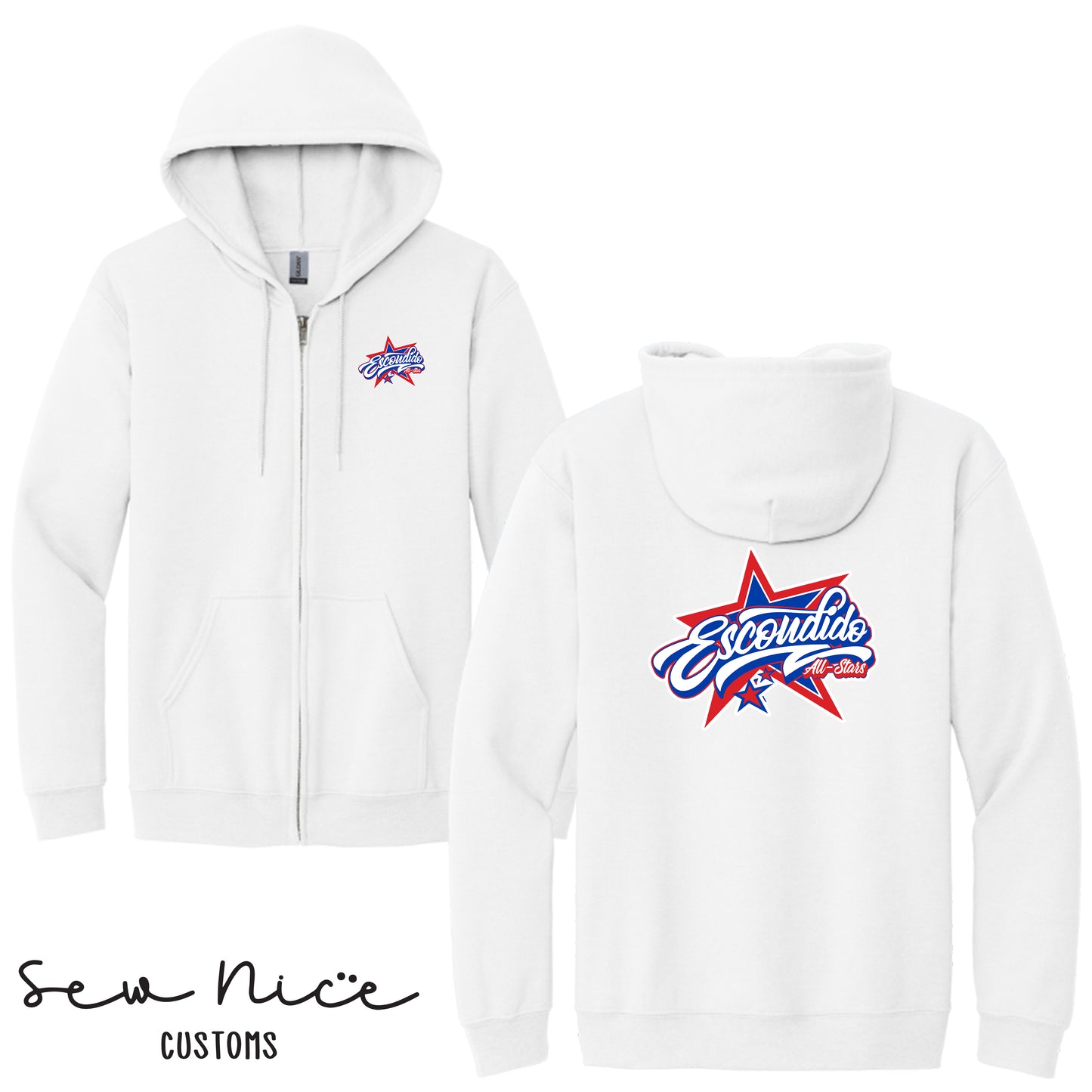 Escondido Star Logo- Unisex Full Zip Hoodie