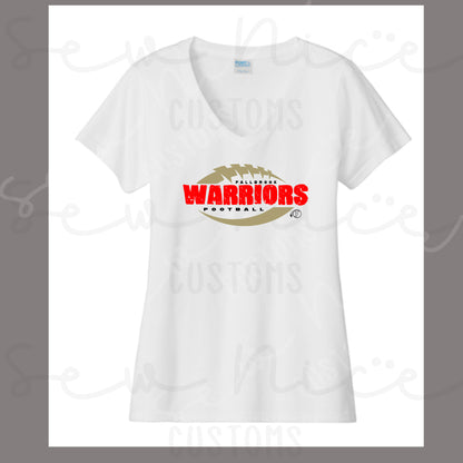 Distressed Fallbrook Warriors- Women's V-Neck Shirt