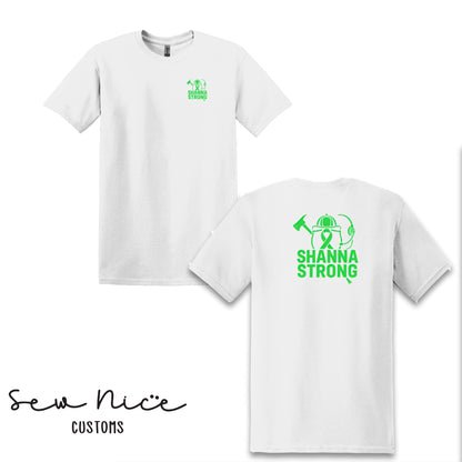 Shanna Strong Unisex Adult/Youth T-Shirt -Left Chest/Back Design