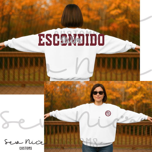 ESCONDIDO -Swim Design -Unisex Adult/Youth Crewneck Sweatshirt