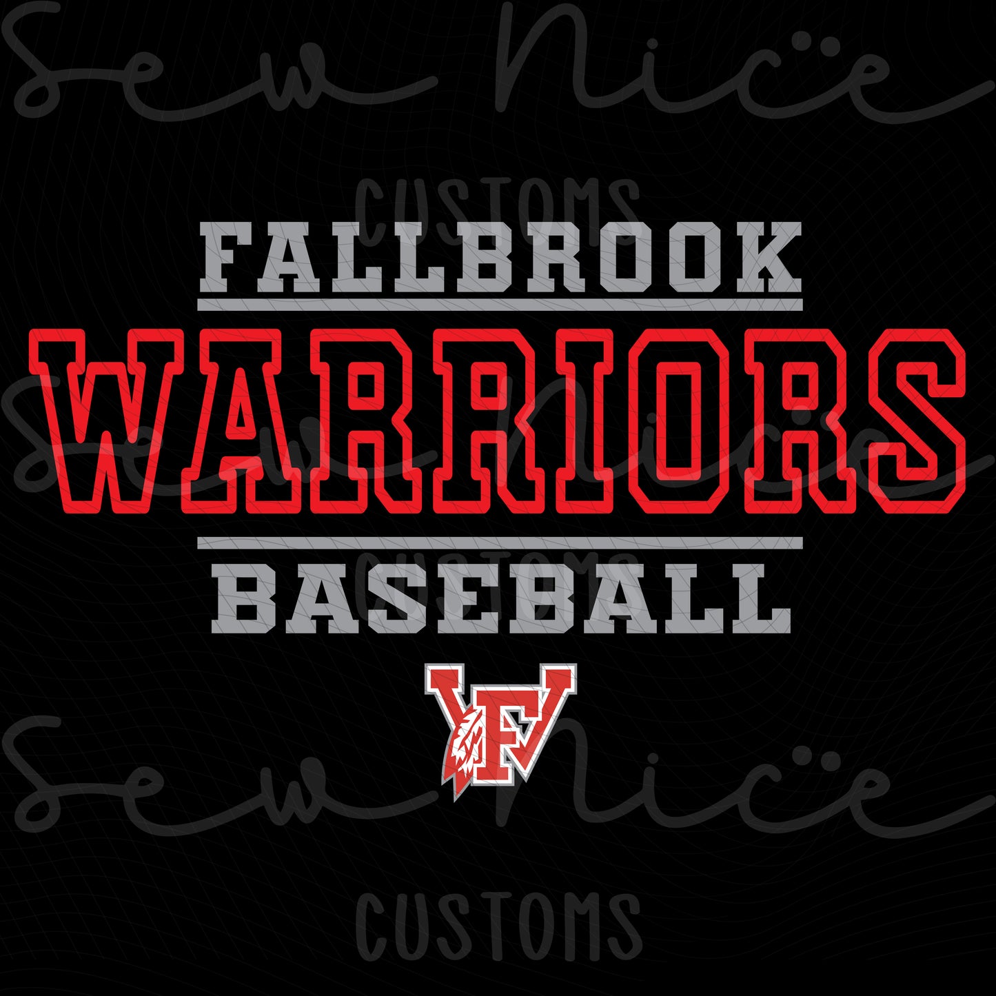 Fallbrook 12u Warriors Baseball- Ladies Flowy Racerback Tank Top