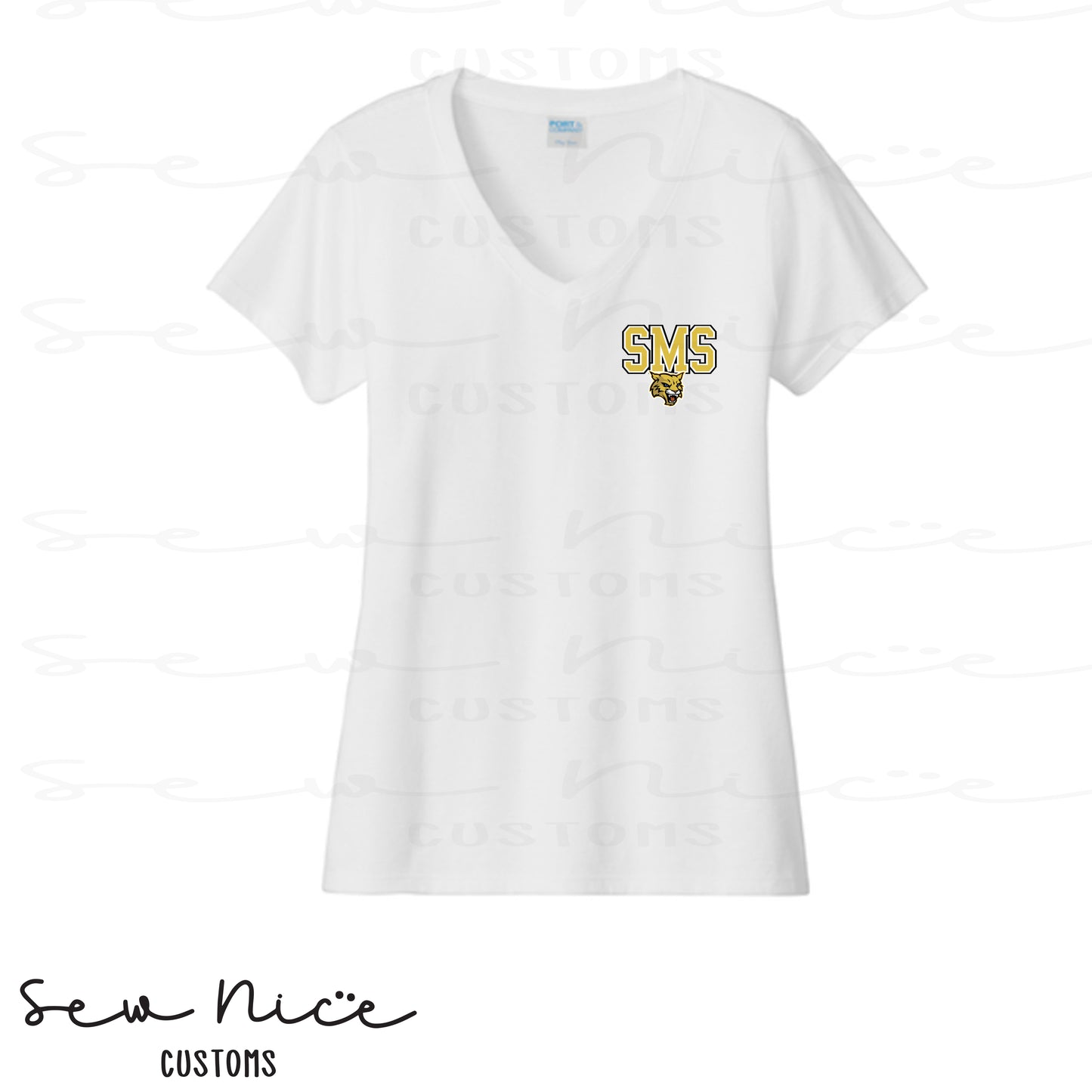 SMS Custom-Sport- Ladies V-Neck Shirt