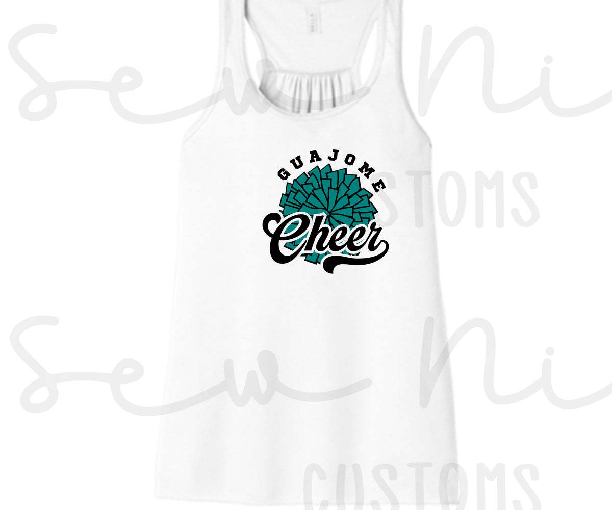 Guajome Pom Pom Cheer- Ladies Flowy Tank Top