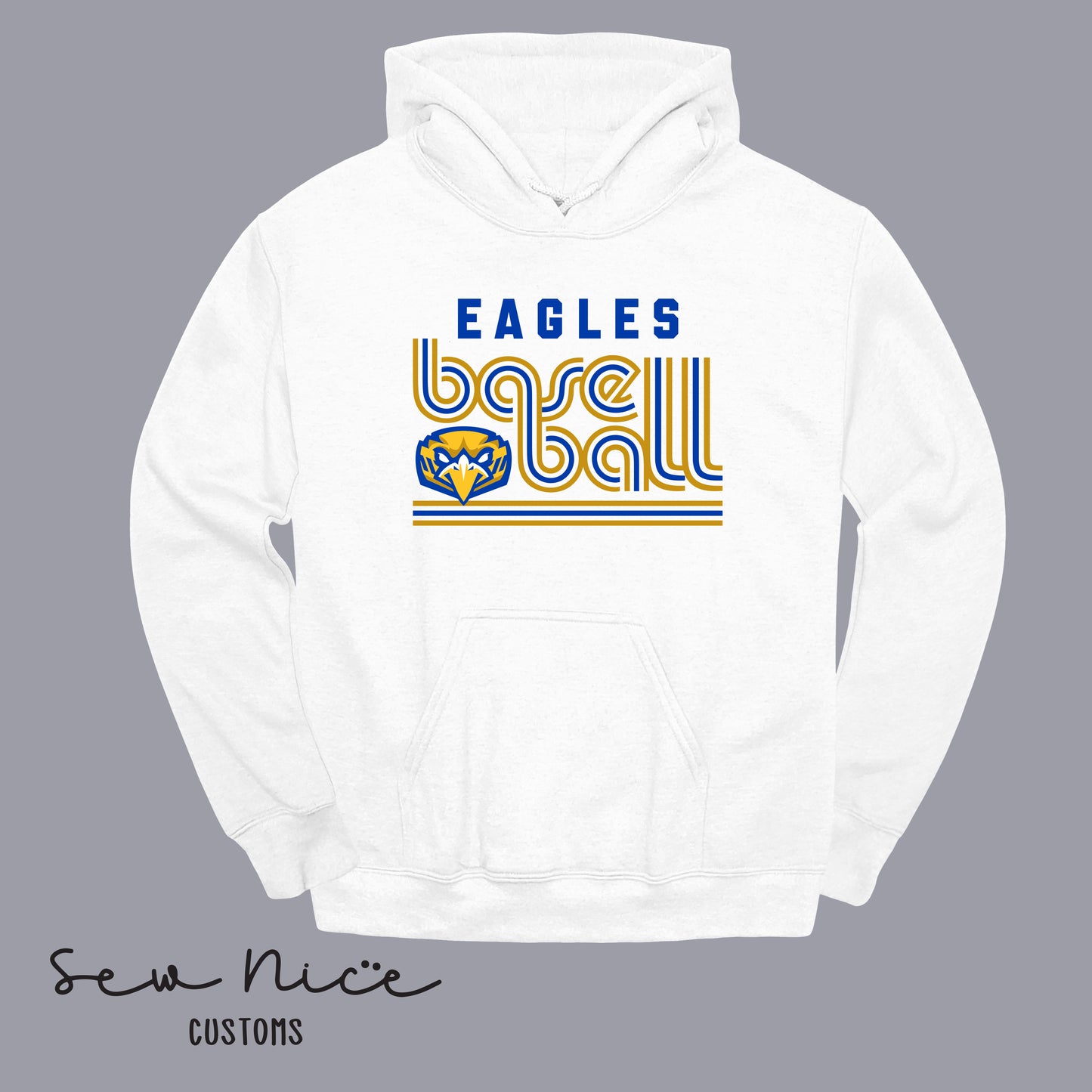 Retro Eagles Baseball - Unisex Adult/Youth Hoodie