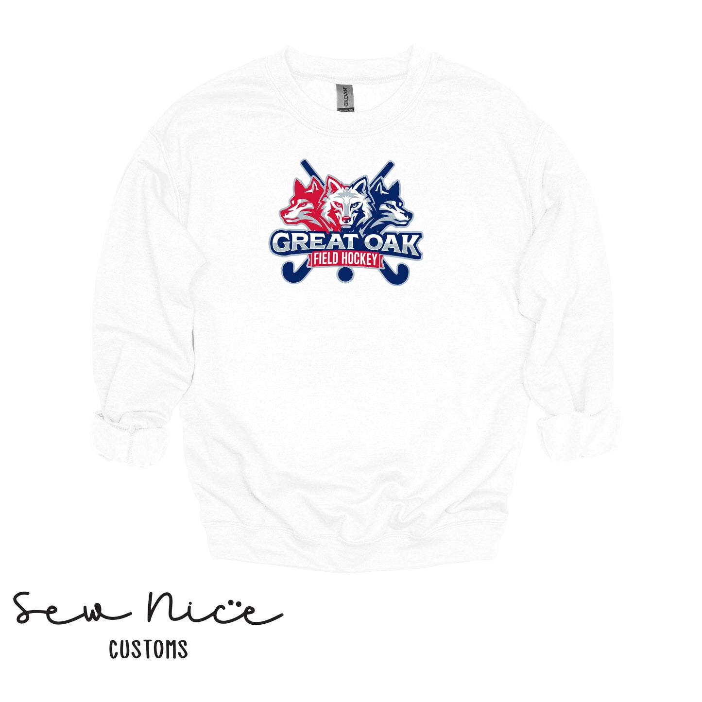GO Wolfpack Field Hockey Unisex Adult/Youth Crewneck Sweatshirt
