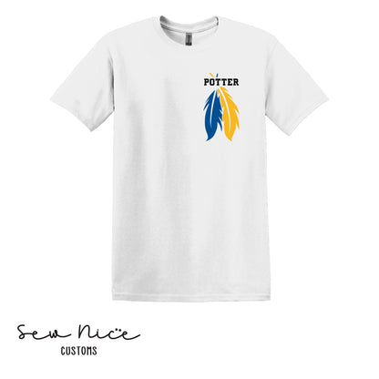 Potter Left Chest Feathers- Unisex Adult/Youth T-Shirt