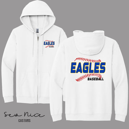 EAGLES Seam Design- Unisex Adult/Youth Full Zip Hoodie