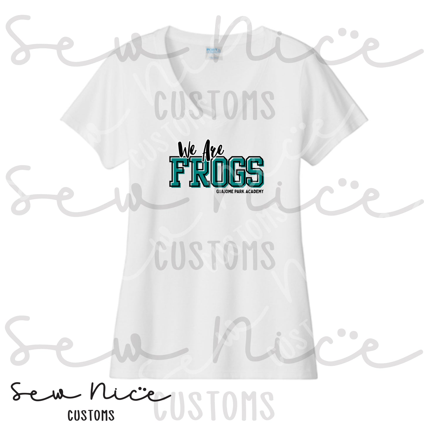 Guajome- WE ARE FROGS - Ladies V-Neck Shirt
