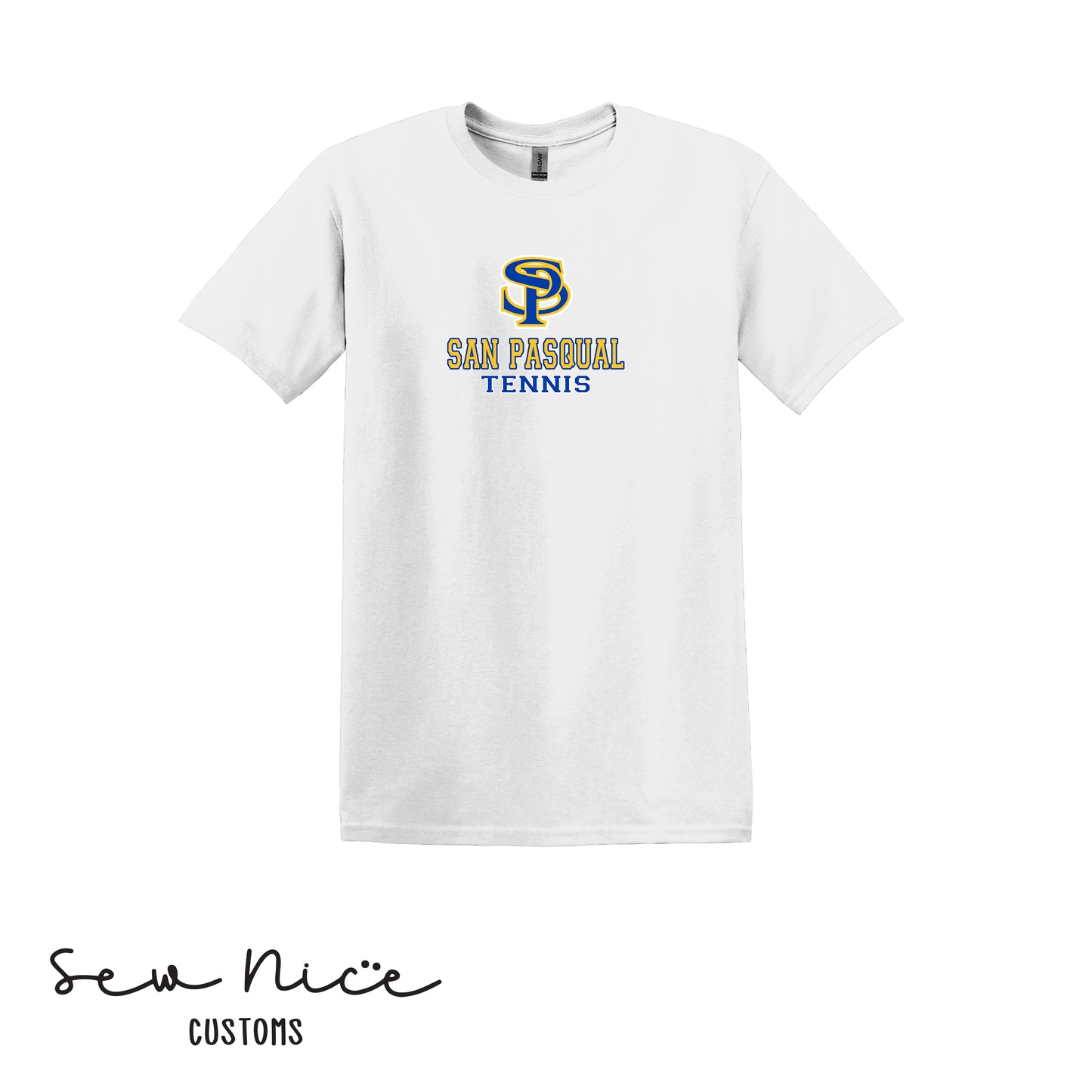 SP San Pasqual Tennis- Unisex Adult/Youth T-Shirt
