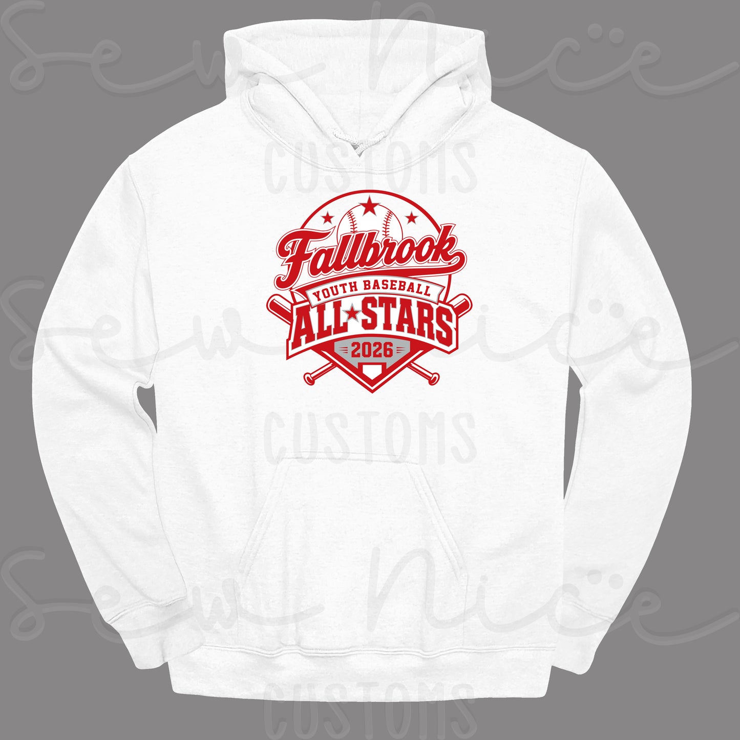 Fallbrook Youth Baseball- ALL STARS 2026 - Unisex Hoodie