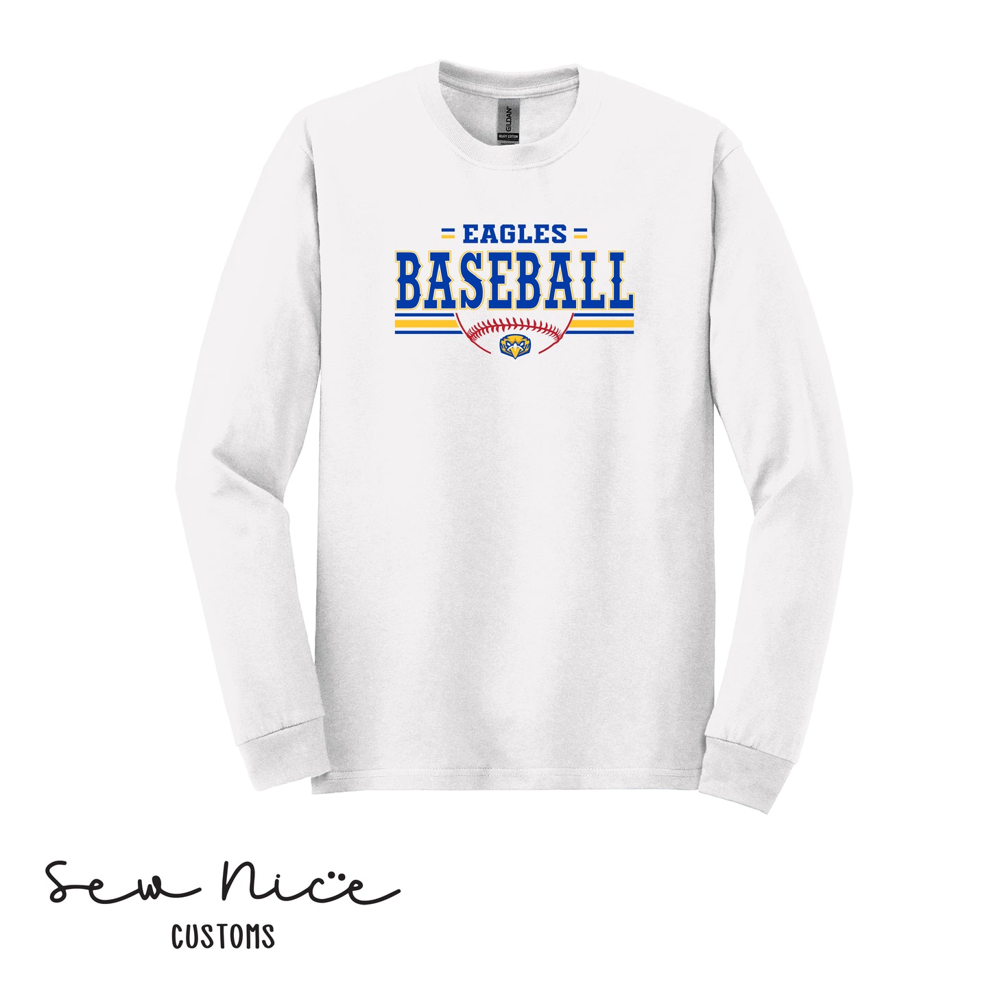 Eagles Baseball Stripes- Unisex Adult/Youth Long Sleeve Shirt