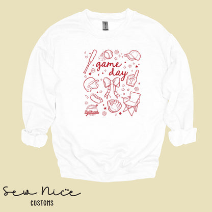 FYB Doodle Game Day- Unisex Cotton Crewneck Sweatshirt