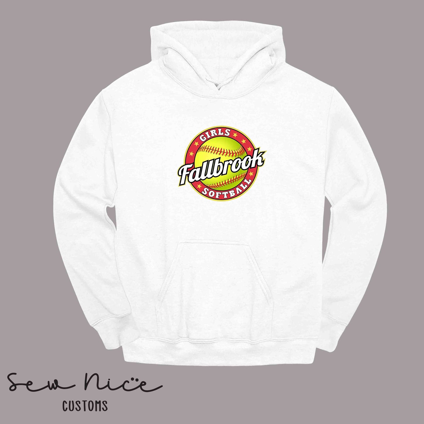 Fallbrook Girls Softball Logo- Unisex Hoodie