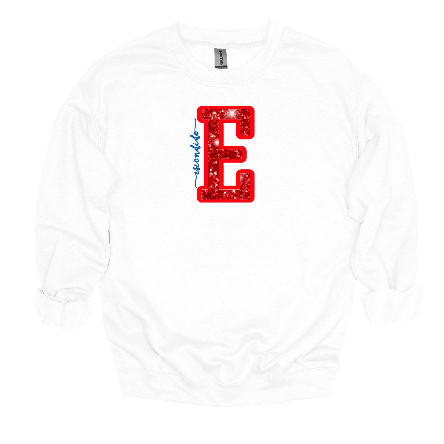 Embroidered Sequin Applique E "Escondido"  - Unisex Crewneck