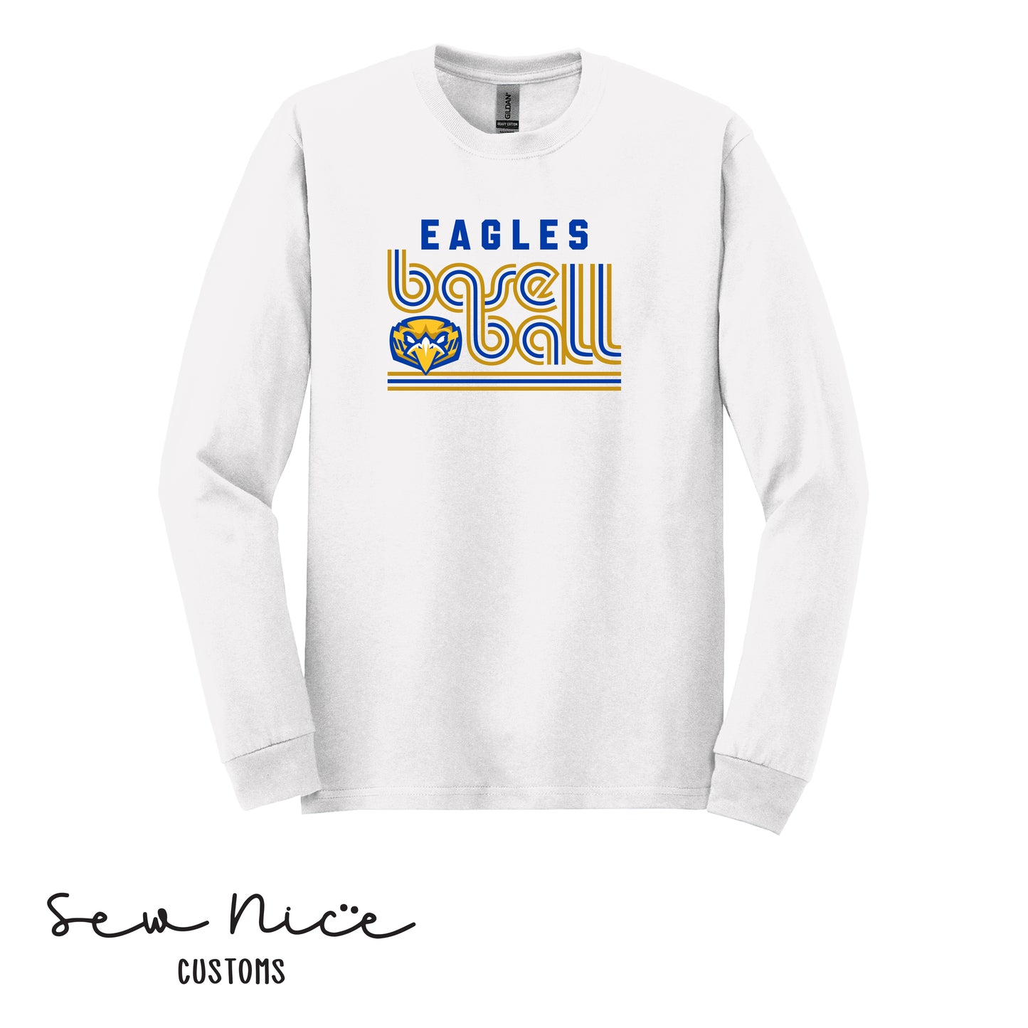 Retro Eagles Baseball- Unisex Adult/Youth Long Sleeve Shirt