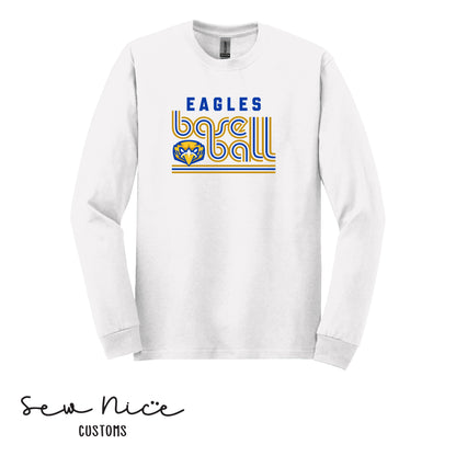 Retro Eagles Baseball- Unisex Adult/Youth Long Sleeve Shirt