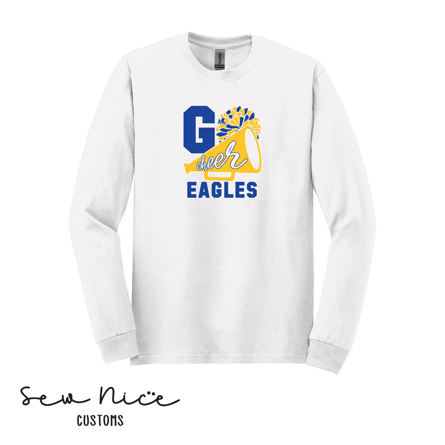 GO CHEER Eagles- Unisex Adult/Youth Long Sleeve Shirt