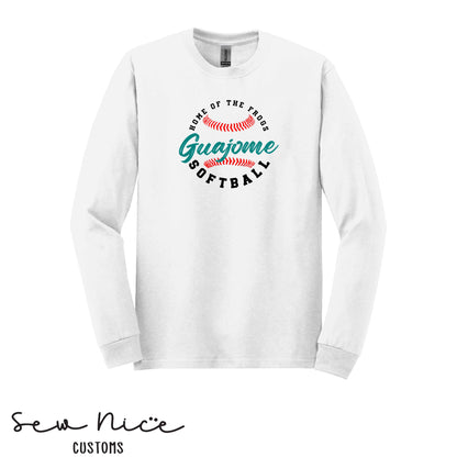Guajome Circle Softball- Unisex Adult/Youth Long Sleeve Shirt