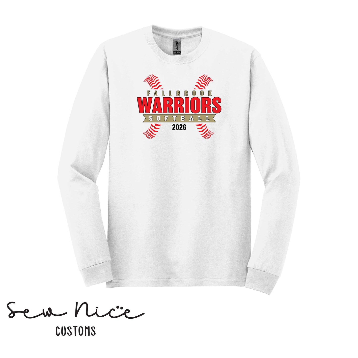 FHS Softball Seams- Unisex Adult/Youth Long Sleeve Shirt