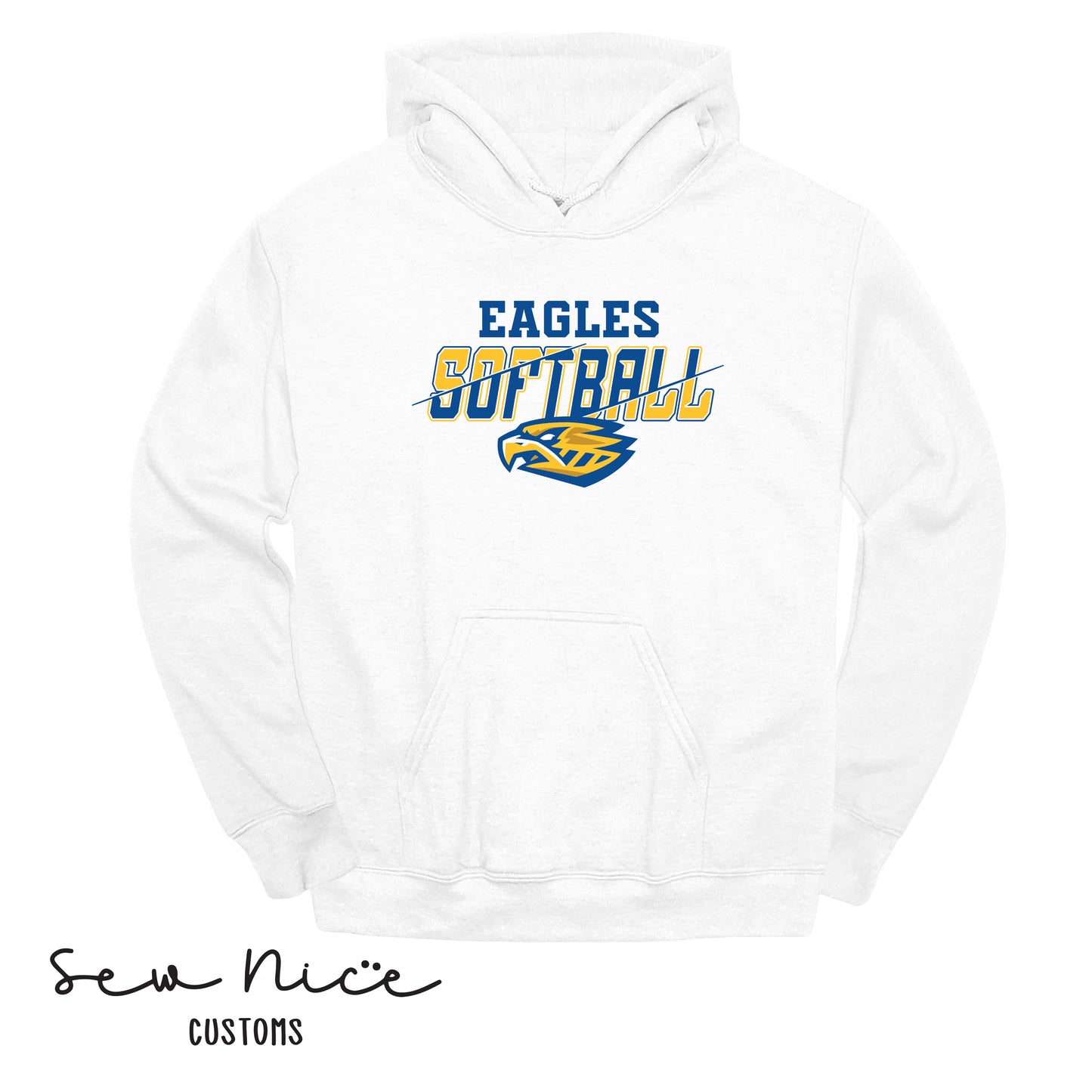 Eagles Slash Softball-Unisex Adult/Youth Hoodie