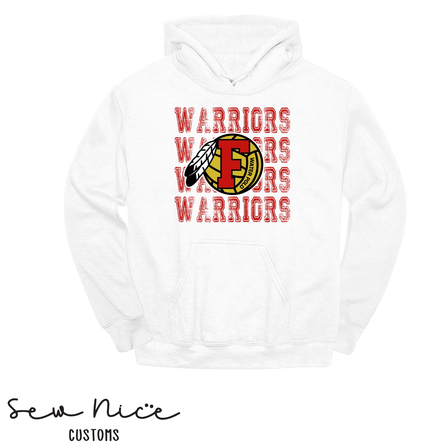 Warriors Stacked FHS Water Polo- Unisex Adult/Youth Hoodie
