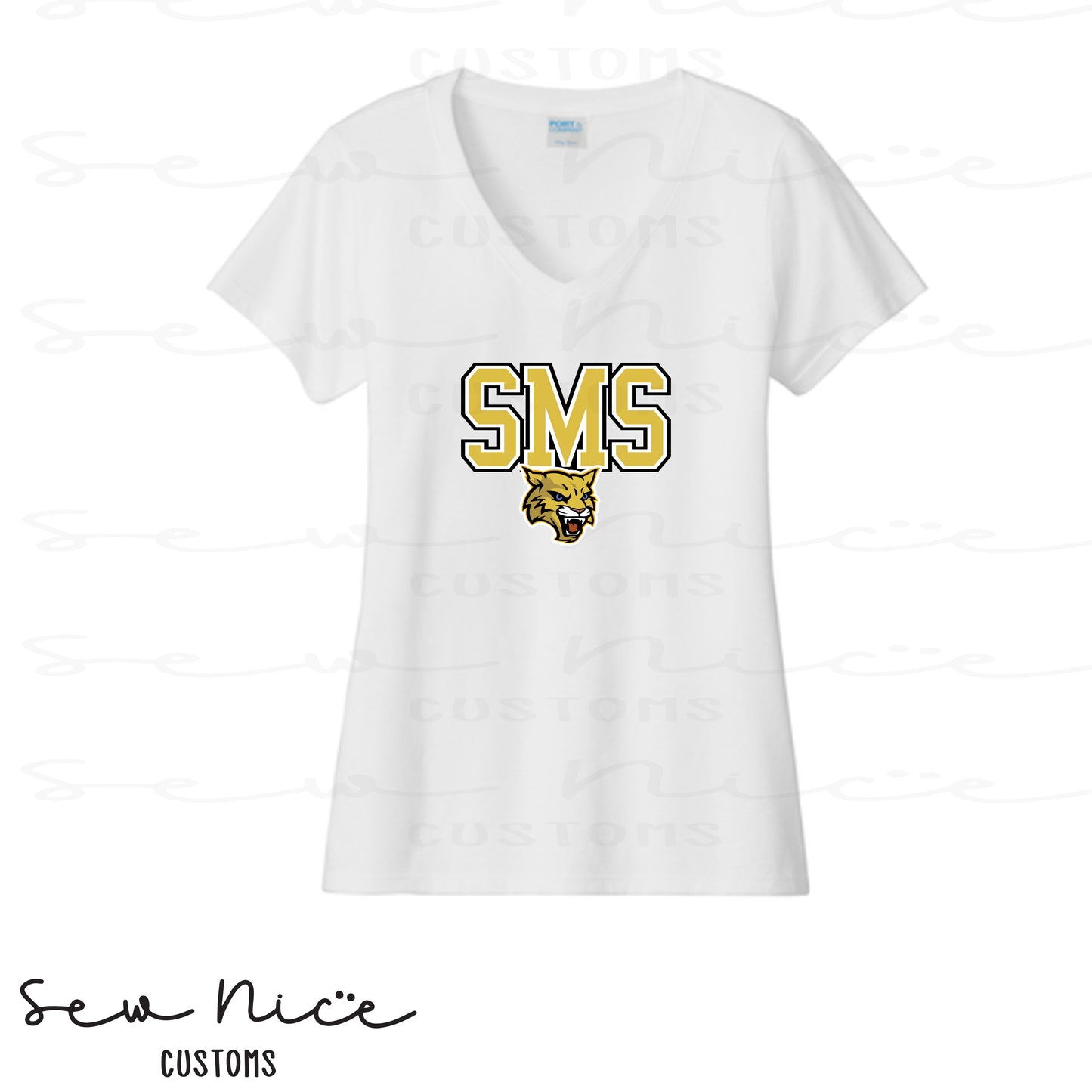 SMS Custom-Sport- Ladies V-Neck Shirt
