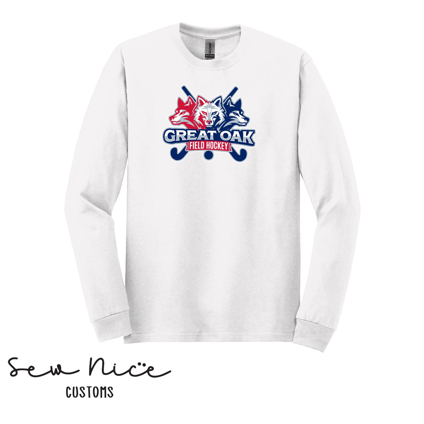GO Wolfpack Field Hockey Unisex Adult/Youth Long Sleeve Shirt