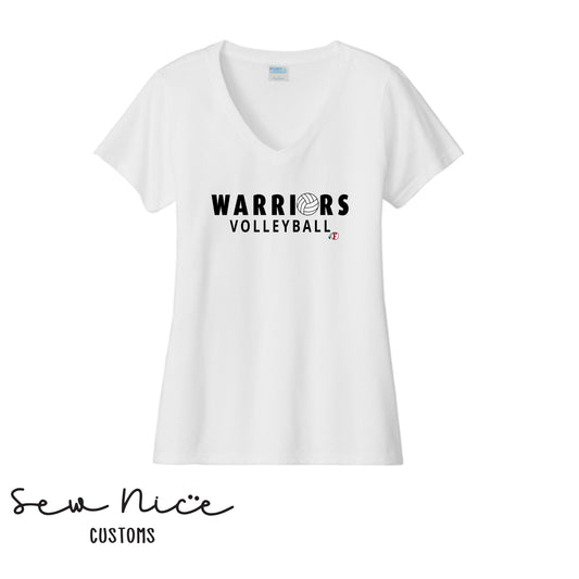 Warriors Ball Volleyball- Ladies V-Neck Shirt