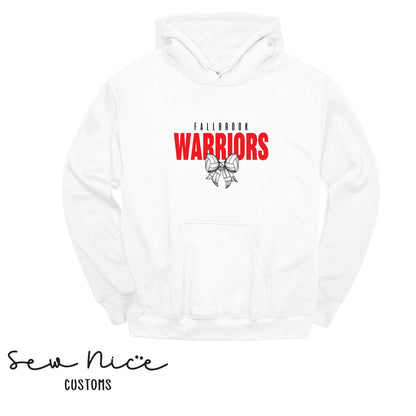 Fallbrook Warriors Volleyball Bow- Unisex Adult/Youth Hoodie