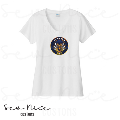 SD SWARM Baseball- Ladies V-Neck Shirt