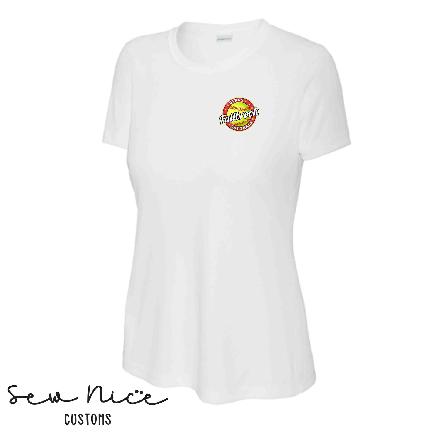 Fallbrook Girls Softball Logo- Ladies Dri Fit Shirt