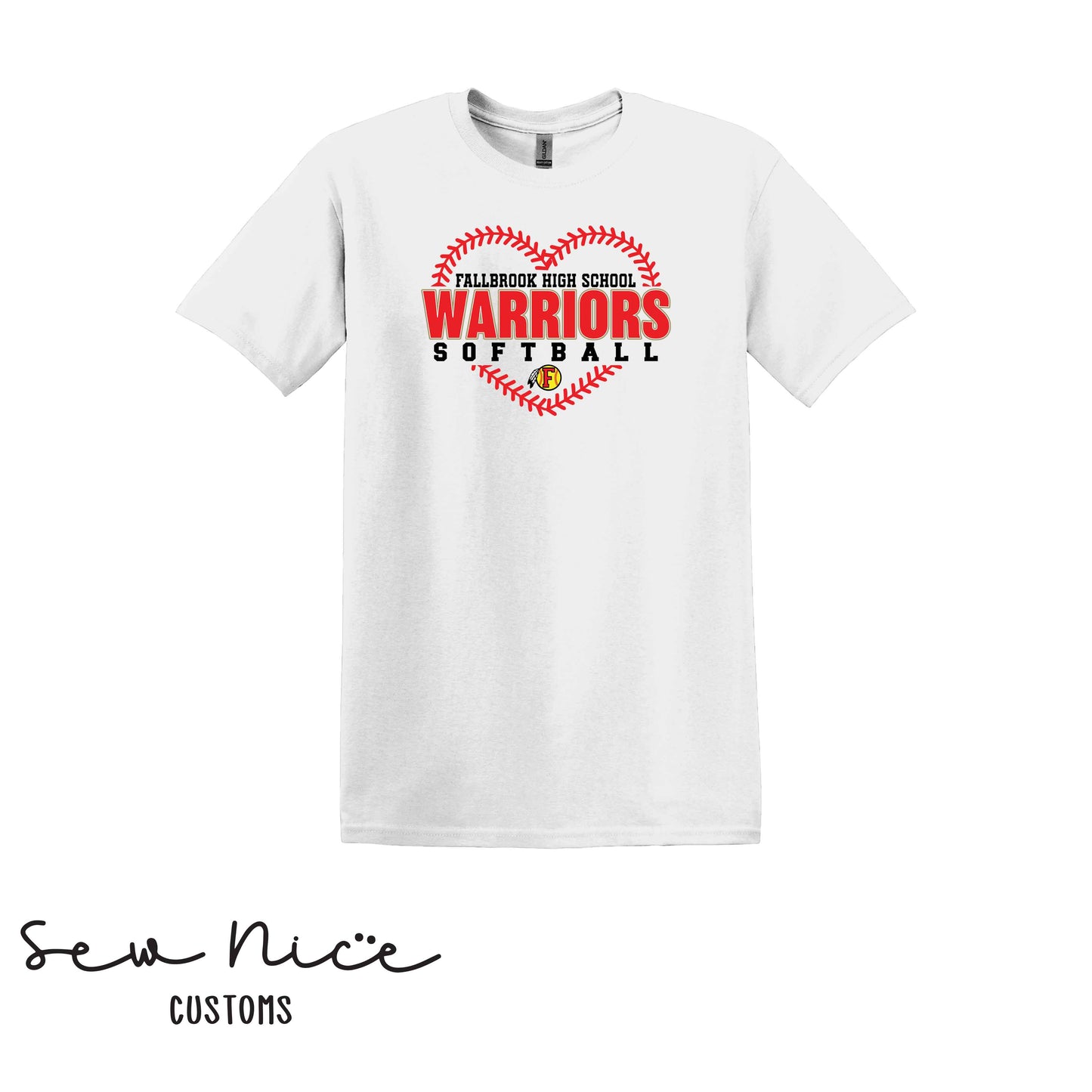 FHS Warriors Seam Heart- Unisex Adult/Youth T-Shirt