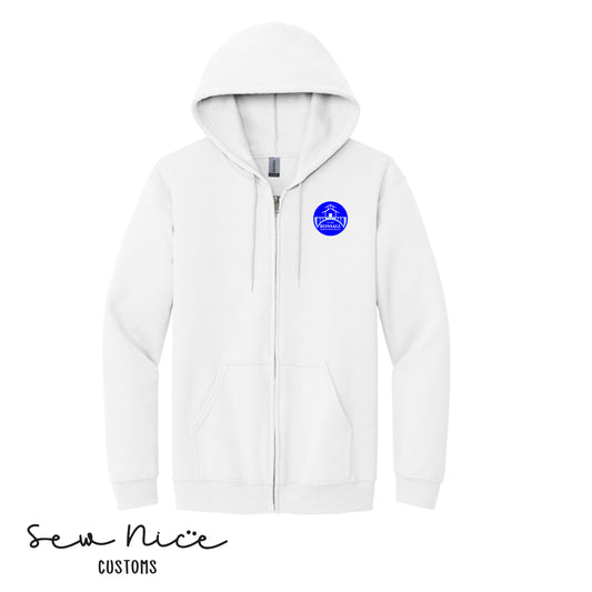 Embroidered Bonsall District Logo LADIES Adult Full Zip Hoodie