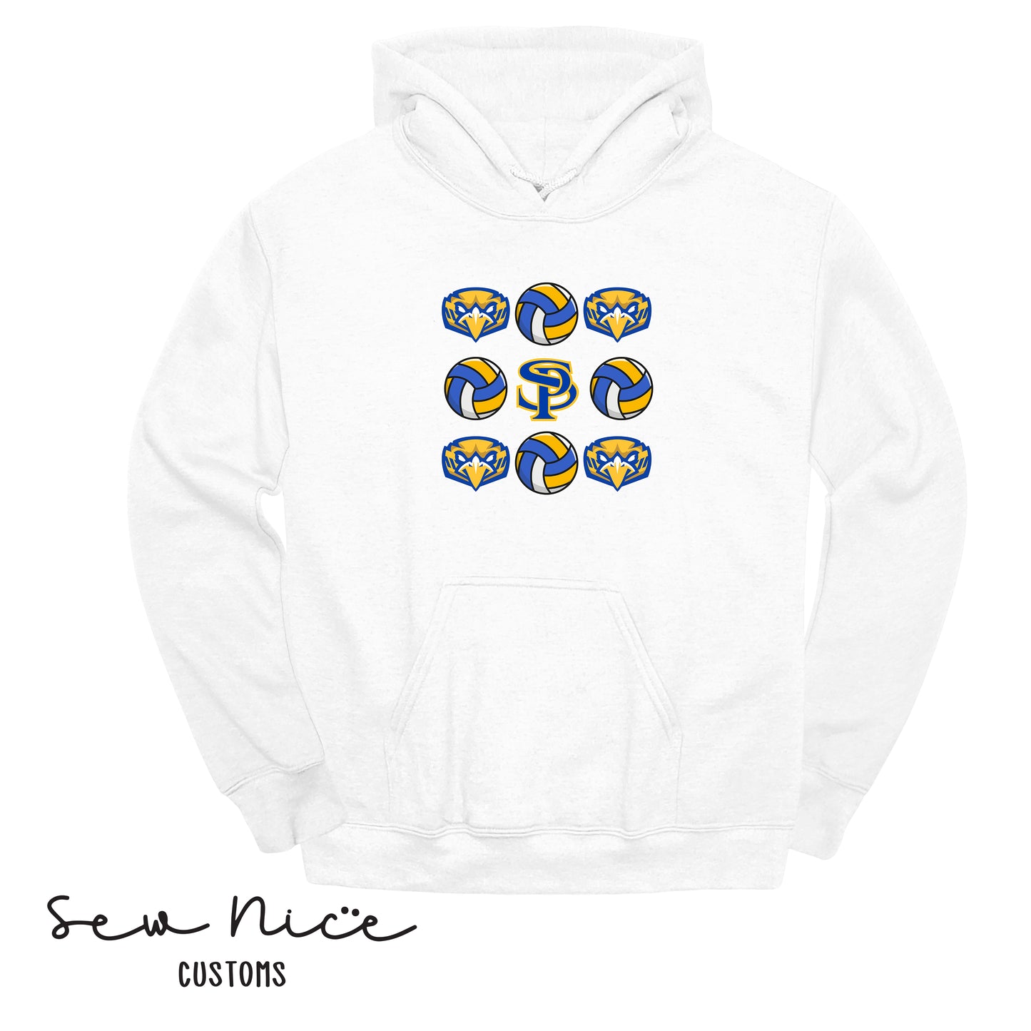 SP Mascot Volleyball Adult/Youth Unisex Hoodie