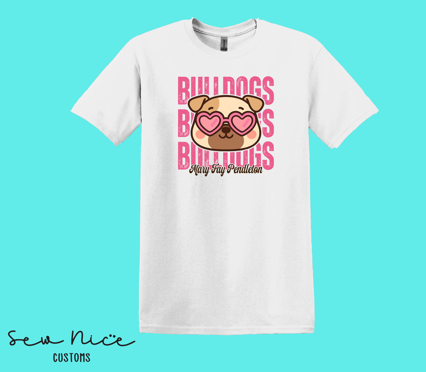 Bulldogs Valentine's- Unisex Adult/Youth T-Shirt