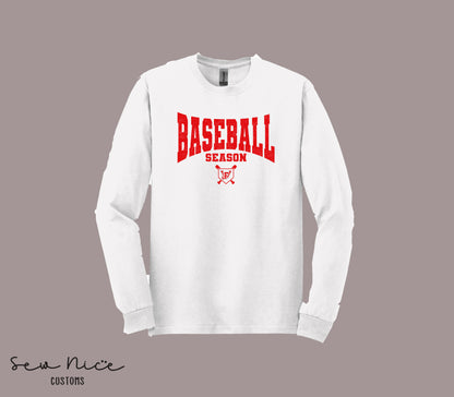 Baseball Season- Unisex Adult/Youth Long Sleeve Shirt