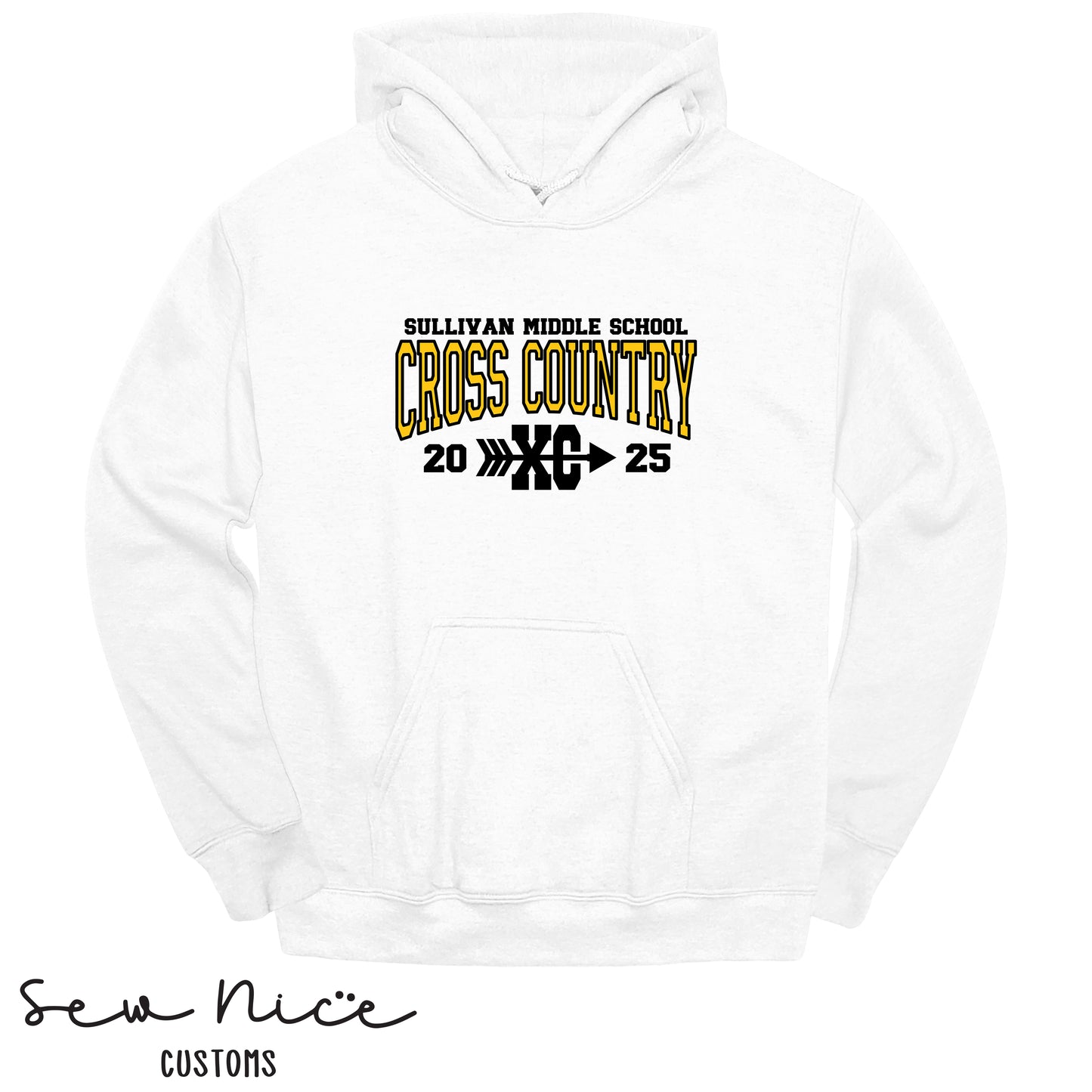 Sullivan Middle School Cross Country XC - Unisex Adult/Youth Hoodie