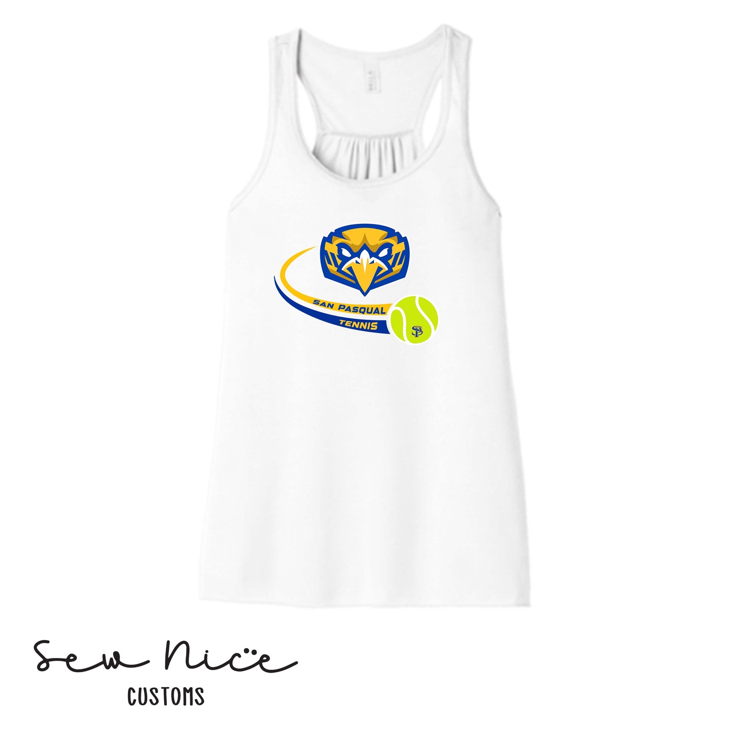 SP Eagles Swoosh Tennis- Ladies Bella Canvas Tank Top