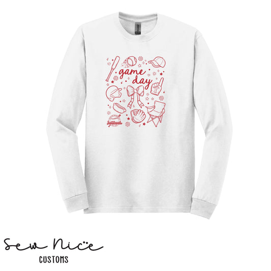 FYB Doodle Game Day- Unisex Cotton Long Sleeve Shirt