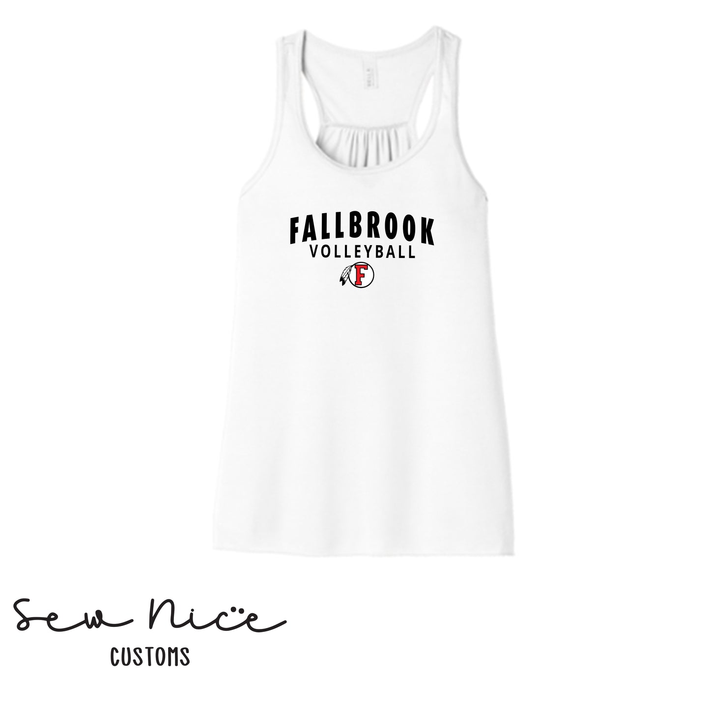 Fallbroook Arch Volleyball - Ladies Bella Canvas Flowy Tank Top
