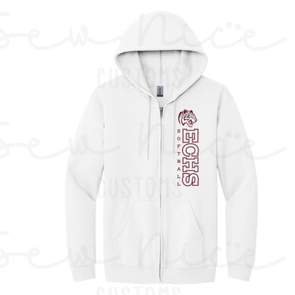 ECHS Softball- Unisex Adult/Youth Full Zip Hoodie