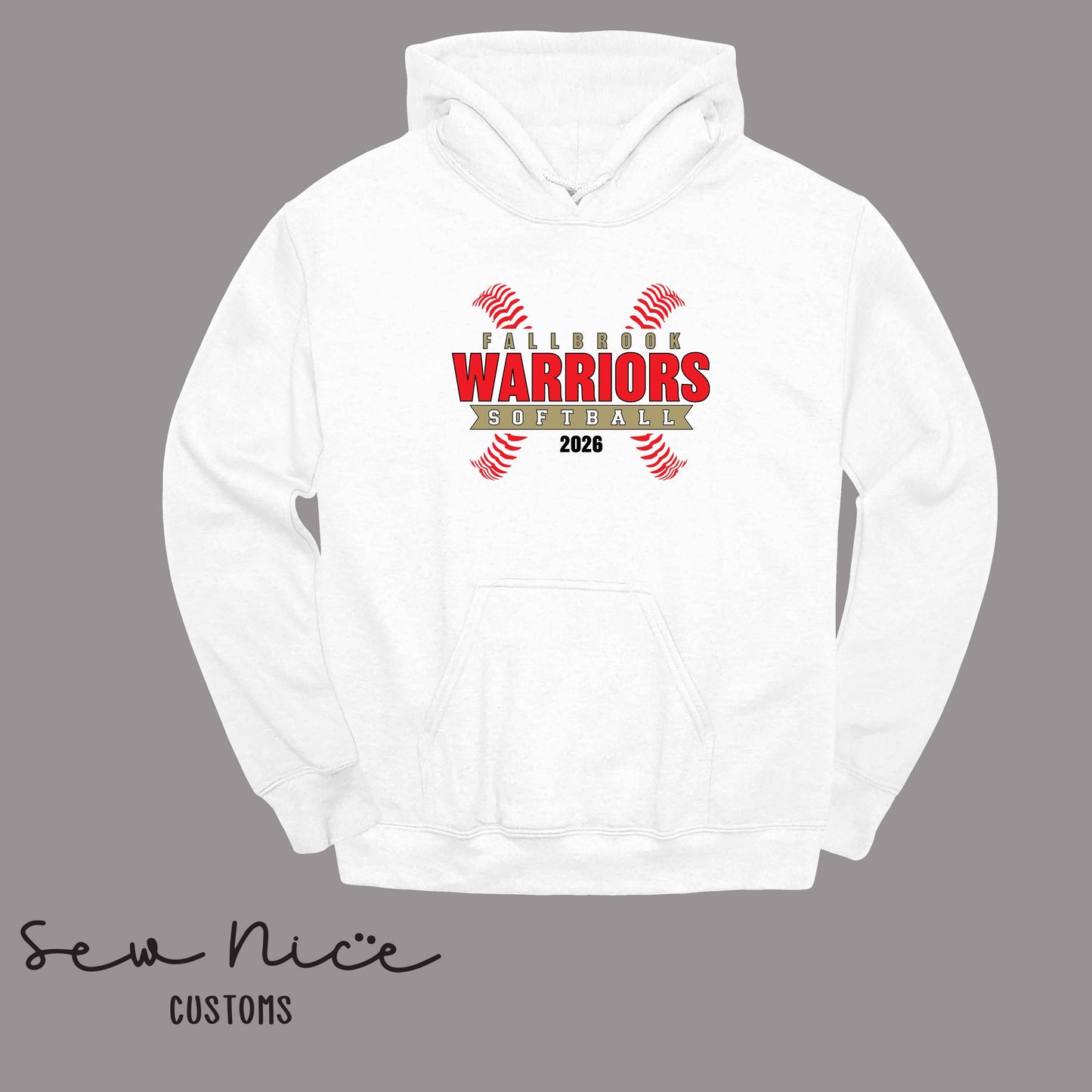 FHS Softball Seams- Unisex Adult/Youth Hoodie