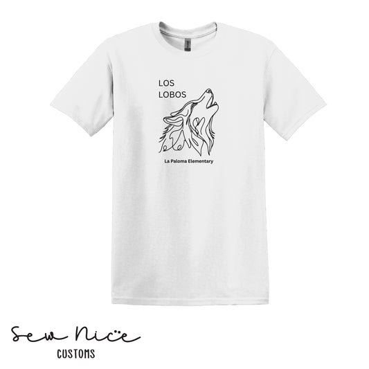 Los Lobos Line Drawing- Unisex Adult/Youth T-Shirt