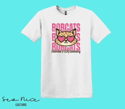 Bobcats Valentine's- Unisex Adult/Youth T-Shirt