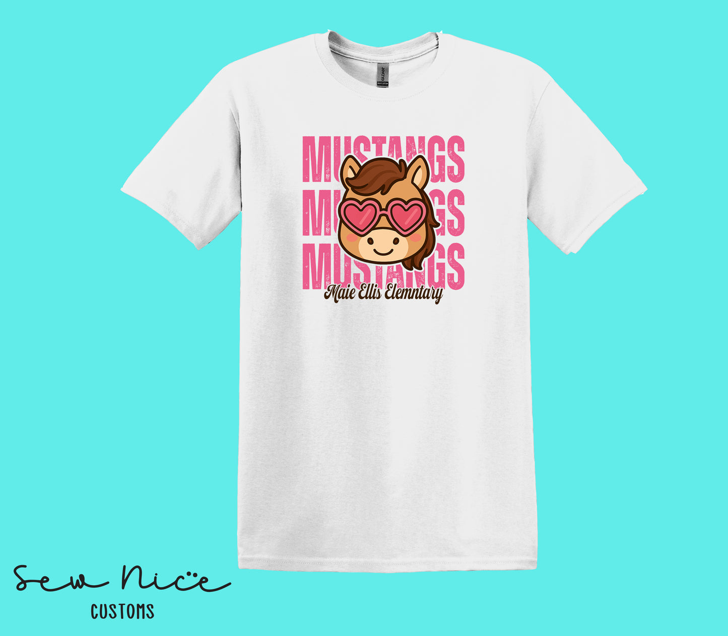 Mustangs Valentine's- Unisex Adult/Youth T-Shirt