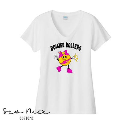 Boujee Ballers- Ladies V-Neck Shirt