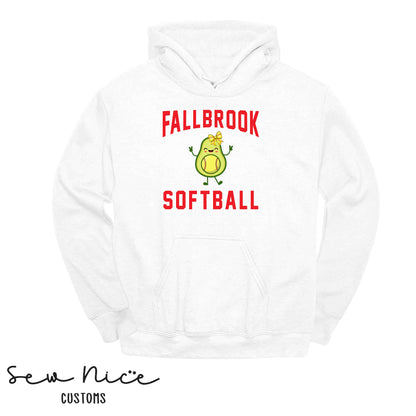 Fallbrook Avocado Softball Girl Design - Unisex Hoodie