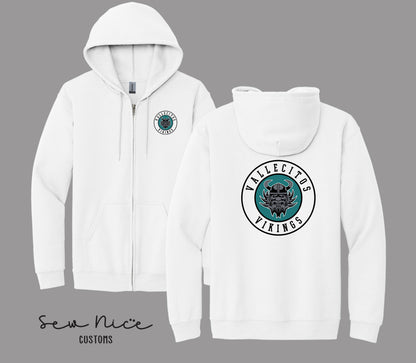 Vallecitos Logo- Unisex Adult/Youth Full Zip Hoodie
